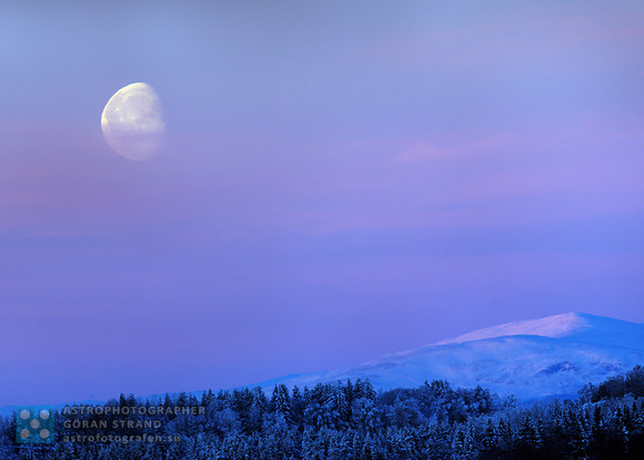 Moon and mountains