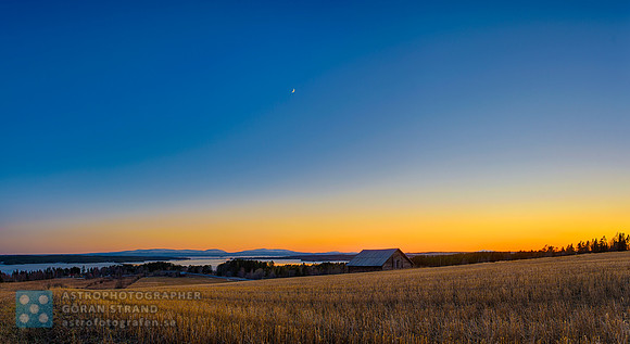 Crescent Moon after sunset