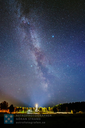 Milky Way over church