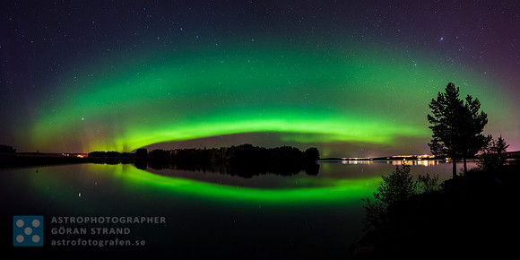 Aurora by the lake